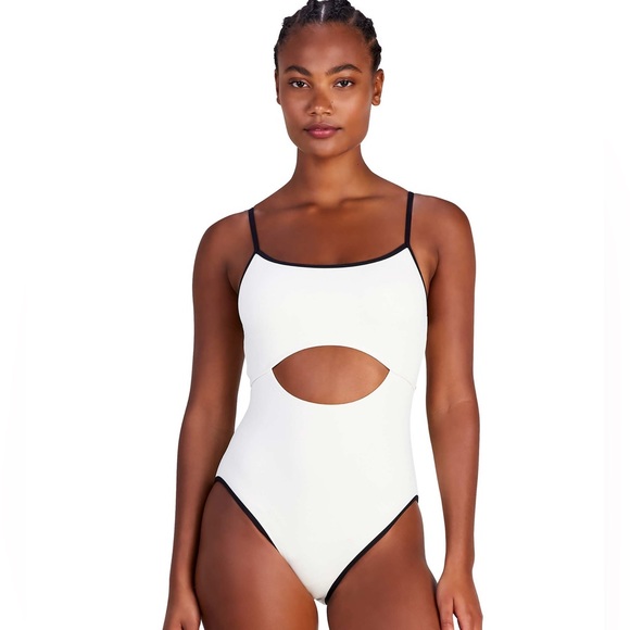 kate spade Other - NWT Kate Spade Cut Out One Piece Swimsuit size M in Ivory/Black